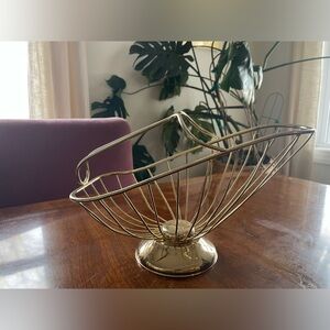Vintage Brass Wine Bottle Holder - Tabletop Wine Display